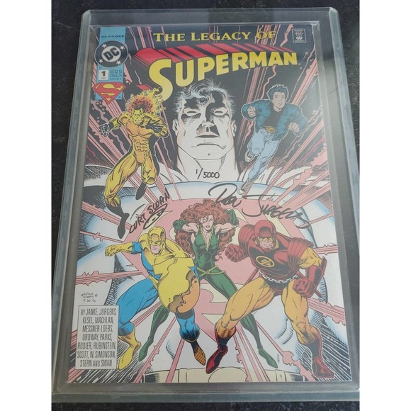 1993 The Legacy of Superman #1 Signed by Curt Swan & Dan Jurgens 1/5000 Beauty!